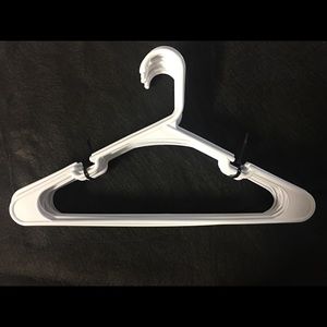 White clothes hangers